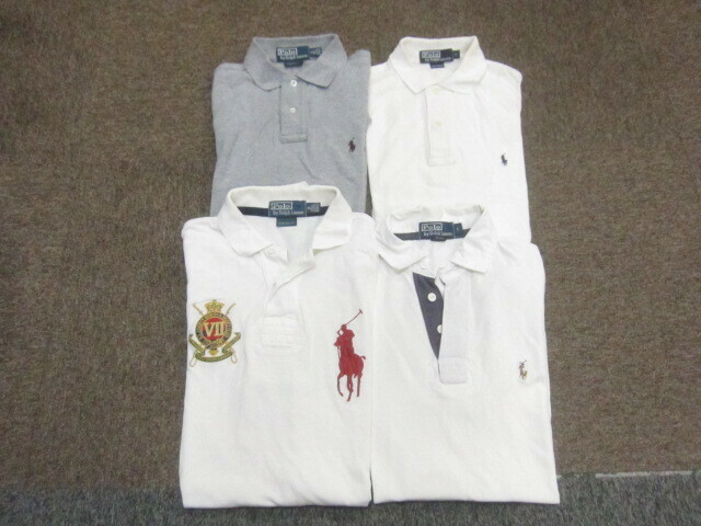 ラルフローレン　半袖ポロシャツ　4枚セット　メンズS　ビッグポニー　白シャツ ラガーシャツ　半袖シャツ　襟付きシャツ 半袖ウエア04279