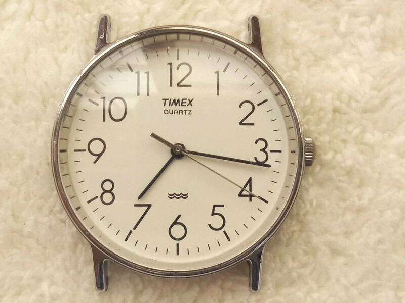 稼働品　ビンテージ タイメックス 395 LA CELL クオーツメンズ腕時計 シンプルデザイン