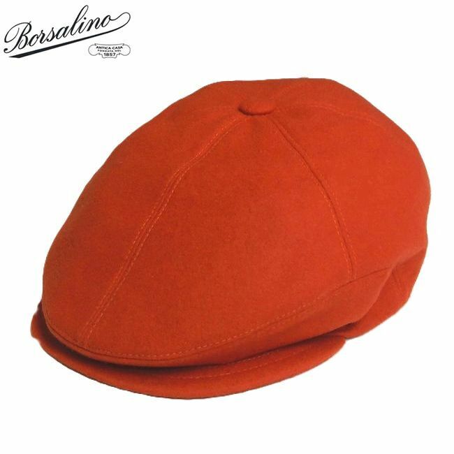 【3万新品！】Borsalino ボルサリーノ ヴァージンウール キャスケット ハンチング 帽子 B15050 レッドブラウン 58cm