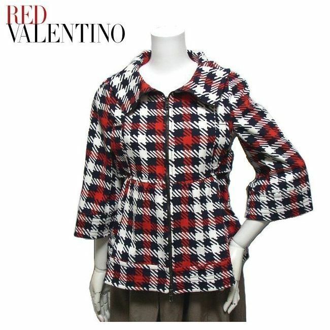 【12万新品】R.E.D VALENTINO レッド ヴァレンチノ 七分袖 スプリングコート（ジャケット) 40サイズ 本物 SALE