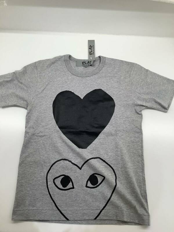 COMME des GARCONS PLAY グレーTシャツ メンズSサイズ　YZ-T14