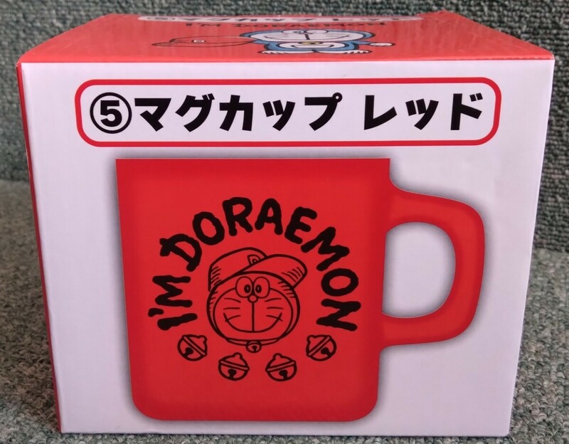 サンリオくじ ドラえもん I'm Doraemon ⑤ マグカップ レッド 未使用品 一番くじ 藤子不二雄F　