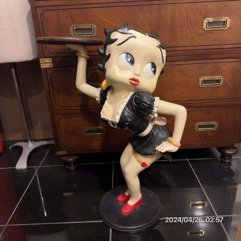 希少　特大　高さ約66cm Betty Boop ベティーブープ　ベティーちゃん　置物　トレー　フィギュア 人形 