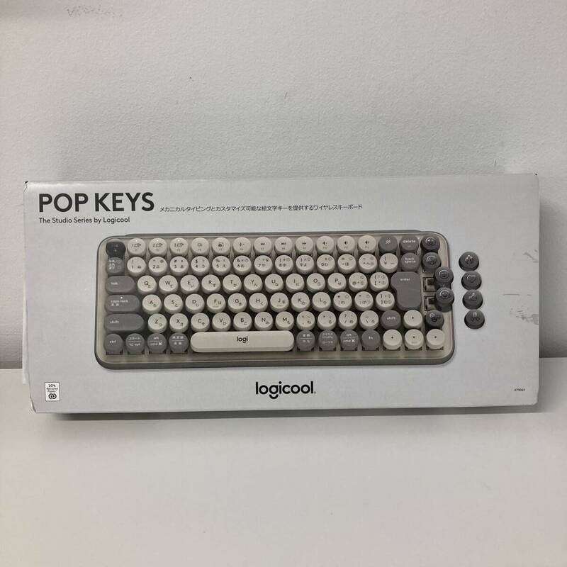◆未使用品　Logicool ロジクール POP Keys ワイヤレスメカニカルキーボード K730GY（グレージュ）
