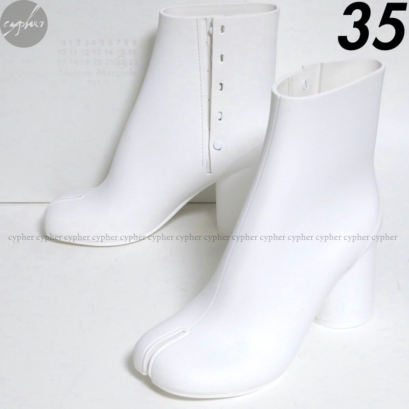 35 22cm 新品 22SS Maison Margiela タビ ラバー ブーツ ホワイト メゾン マルジェラ マルタン 足袋 Tabi アンクル 白 S38WU0378