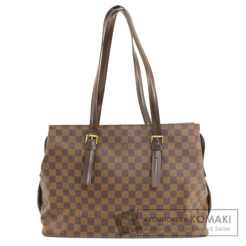 LOUIS VUITTON ルイヴィトン N51119 チェルシー ダミエ エベヌ トートバッグ ダミエキャンバス レディース 中古