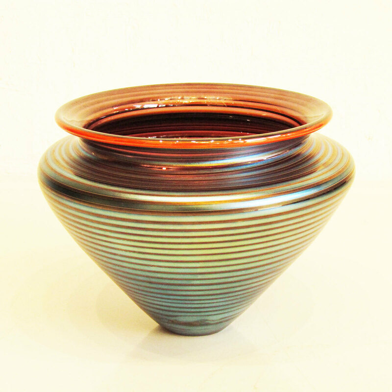 ★Robert Wynne DENIZEN Vintage art glass vase