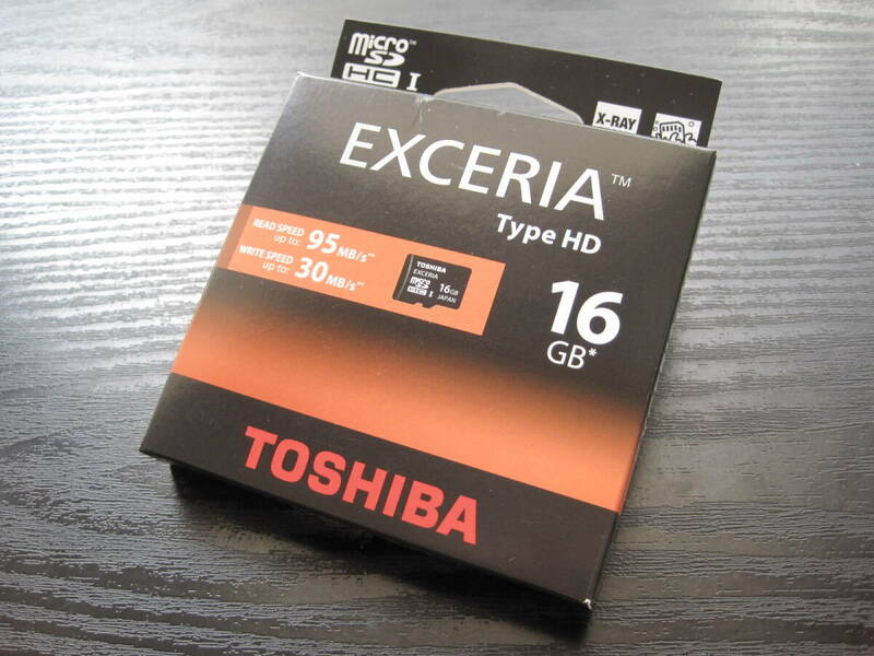 新品 東芝 TOSHIBA microSDHC 16GB EXCERIA Type HD UHS-1 CLASS10 R95/W30 made in JAPAN 日本製 欧州版紙箱パッケージ MLC