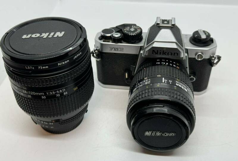 Nikon FM2 N ニコン 一眼レフフィルムカメラ / AF NIKKOR 28-70mm 1:3.5-4.5D / AF NIKKOR 24-120mm 1:3.5-5.6D 【HH128】