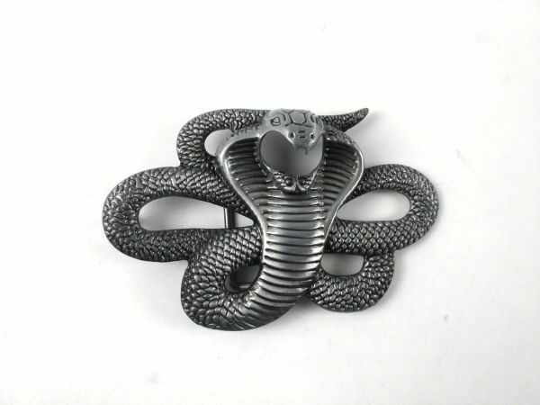 蛇 ヘビ コブラ バックルのみ ベルト無し メタル ビンテージ風 シルバー