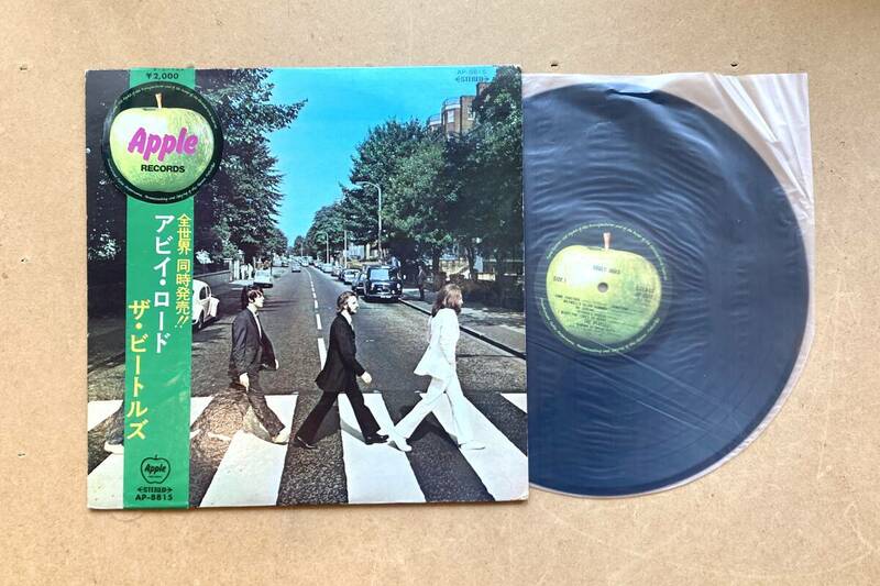 ■丸帯/補充票付き!■ザ・ビートルズ(The Beatles) / アビイ・ロード (Apple Records AP-8815) 1973 JPN VG+ George Martin
