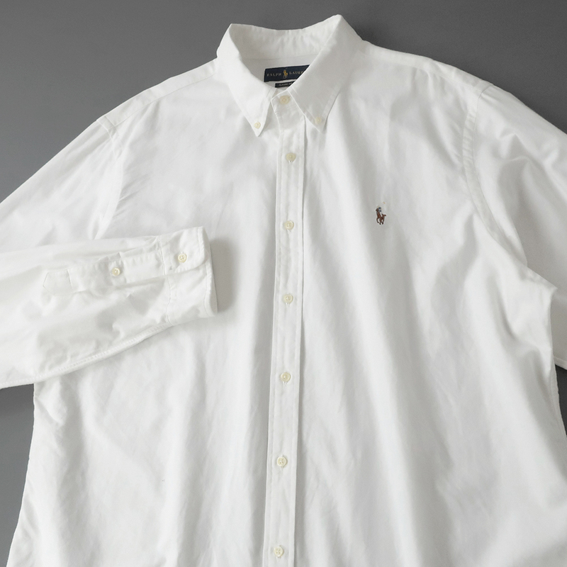 RalphLauren ラルフローレン オックスフォードシャツ カラーポニー刺繍 ホワイト XXL