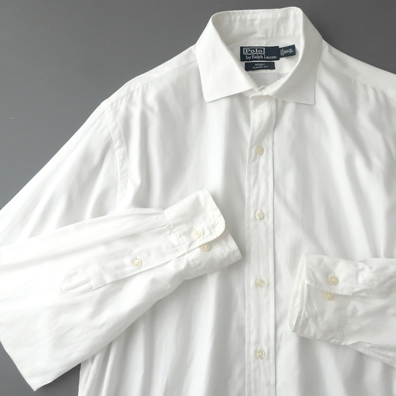 POLO RalphLauren カジュアルドレスシャツ REGEND ワイドカラー ホワイト16-1/2(XL)