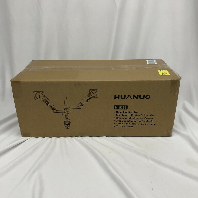 【未使用】　HUANUO モニターアーム　HNDS8 PCモニターアーム デュアル 液晶ディスプレイアーム 2画面 17～32インチ対応(N60408_9_8y)