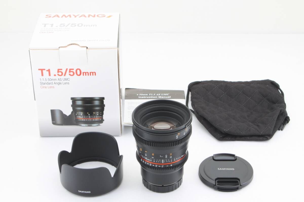 〓美品〓SAMYANG 50mm T1.5 VDSLR AS UMC キヤノン EF-M用 #5529