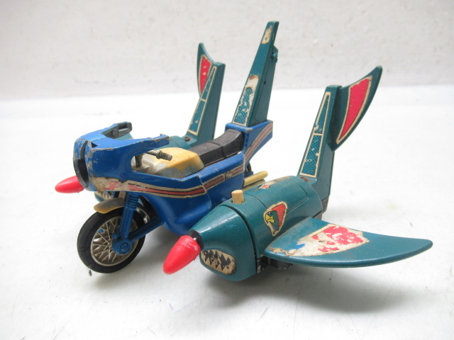 43328 古い 当時物 タカトク 超神 ビビューン ゴレンジャー ビビューンカー ジャンク タカトクトイス バイク 超合金 玩具