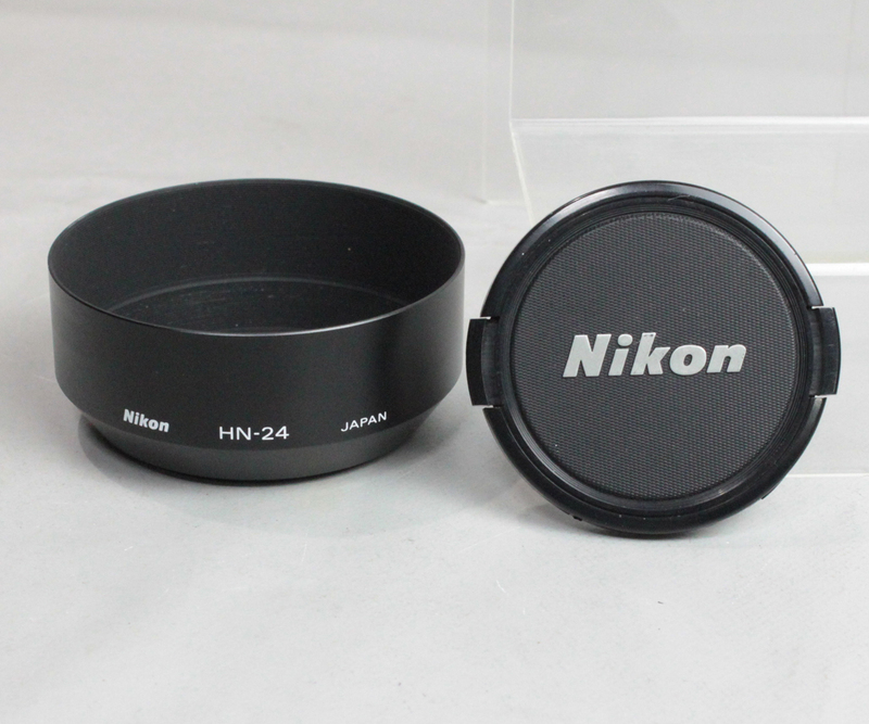 032285 【良品 ニコン】 Nikon HN-24 スクリュー式メタルレンズフード &62mm レンズキャップ