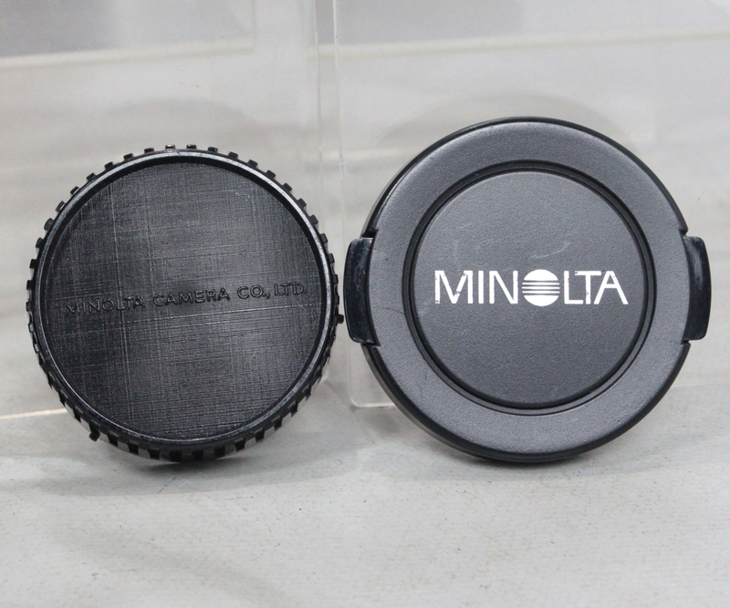0322104 【良品 ミノルタ】 MINOLTA MDマウントレンズリアキャップ＆55mm レンズキャップ