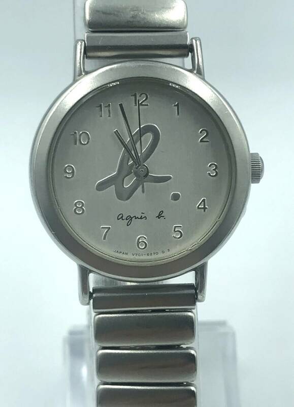agnes b. アニスベー　V701-6210　アナログウォッチ　クォーツ腕時計　レディース　シルバー　UW-314