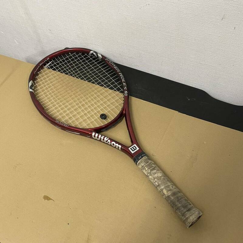 ケース付き wilson テニスラケット ウィルソン POWER HOLES 80 BRAIDED
