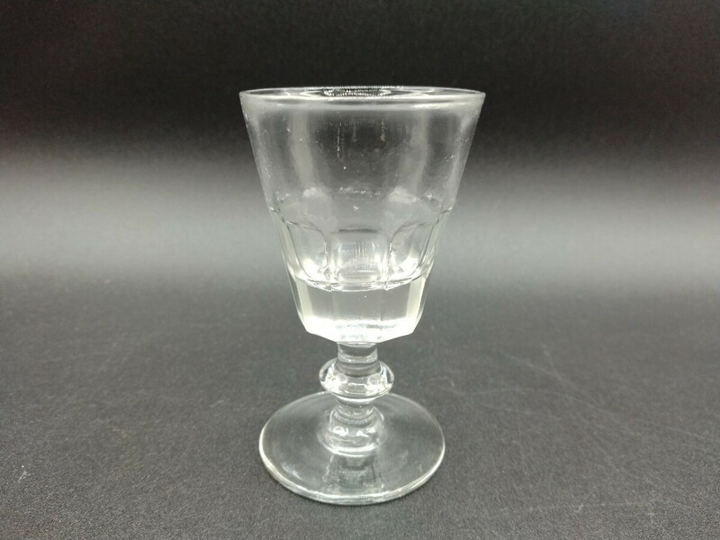 アンティーク グラス リキュールグラス ウランガラス 吹きガラス 【2-b】