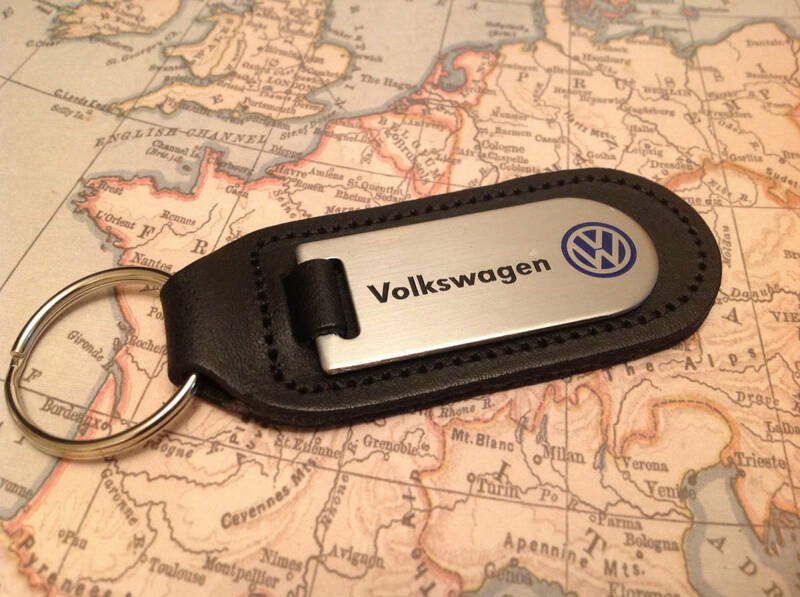 VW WOLFSBURG Key Ring LEATHER GOLF GTI POLO ワーゲン キーリング キーホルダー レザー