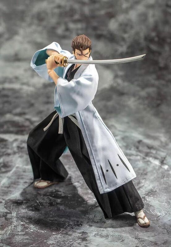 国内即納 BLEACH 1/12 可動フィギュア ブリーチ 藍染惣右介 斬魄刀 塗装済み完成品19cm 非S.H.Figuarts フィギュアーツ 非Figma 非バンダイ