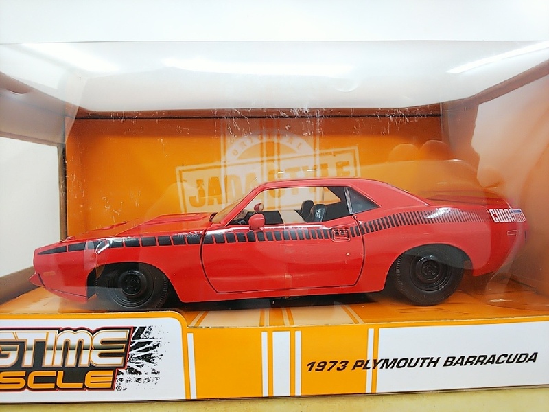 ■ Jada Toysジャダトイズ 京商 BIGTIME MUSCLE 1/24 1973 PLYMOUTH BARRACUDA レッド プリムス・バラクーダ ダイキャストモデルミニカー