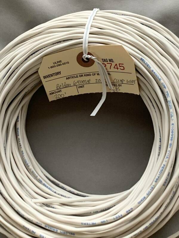 ベルデン　Belden　6400UE - Security & Sound, 2 Conductor 20 AWG, BC, CMP オーディオケーブル　7ｍ50ｃｍ　(Ap-1)