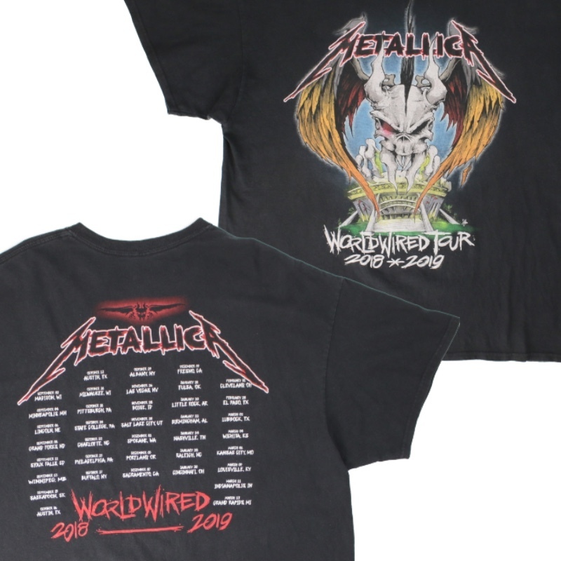 メタリカ　METALLICA ２０１８－１９ ツアーT 古着 バンド Tシャツ 【メール便可】 [9018963]