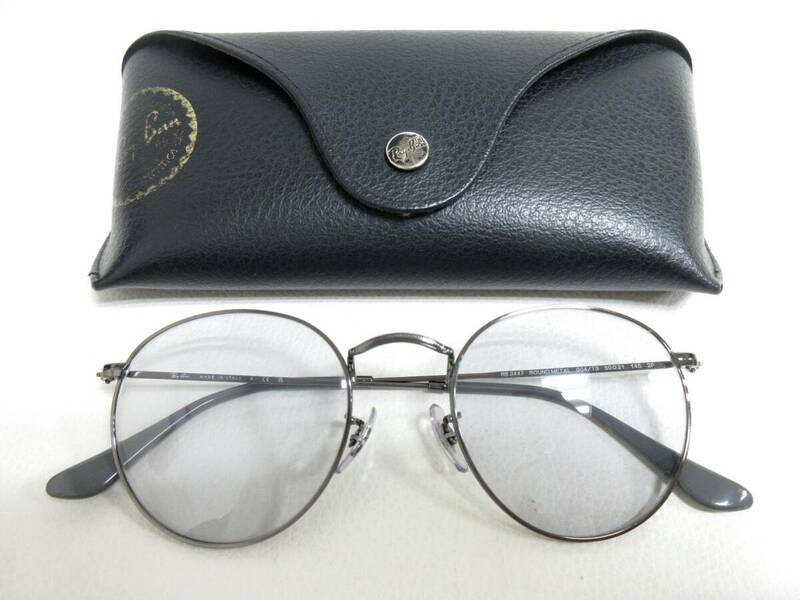 12950◆【SALE】Ray-Ban レイバン ROUNDMETAL EVOLVE RB3447 JACK 004/T3 50□21 145 UKCA サングラス MADE IN ITALY 中古 USED