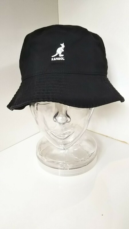 1652送料100円 KANGOL カンゴール コットンバケットハット Washed Bucket 帽子 メンズ Lサイズ K4224HT 帽子 黒 ブラック ハット