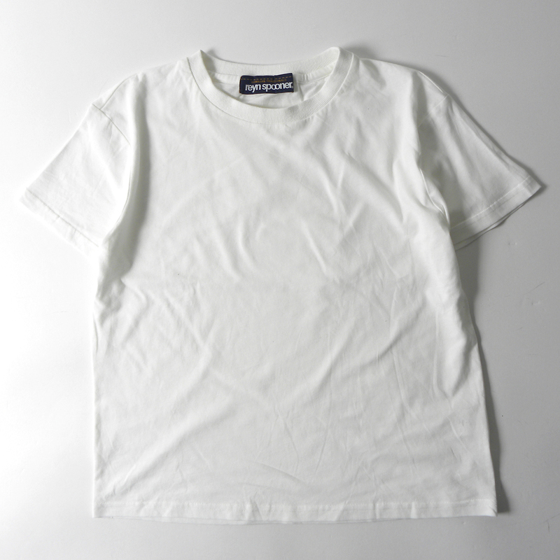 レインスプーナー rayn spooner ソフトコットン100% クルーネックTシャツ 半袖 無地 M ホワイト レディース l0426-5