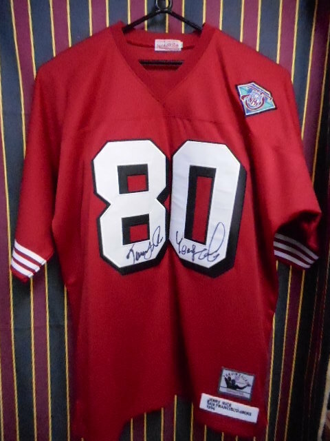 ミッチェルアンドネス NFL 75周年 49ers ジェリーライス ジャージ ラガーシャツ サイズ56 かなり大きい ビッグサイズ 謎サイン
