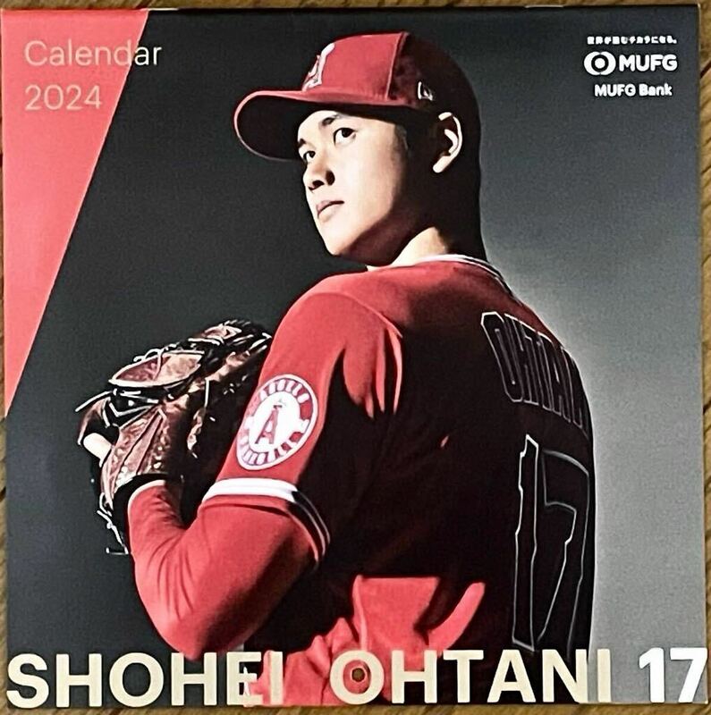 未使用で美品且つ希少！大谷翔平選手エンゼルス球団ユニフォーム着用2024 壁掛けカレンダー！ファンの方は是非！