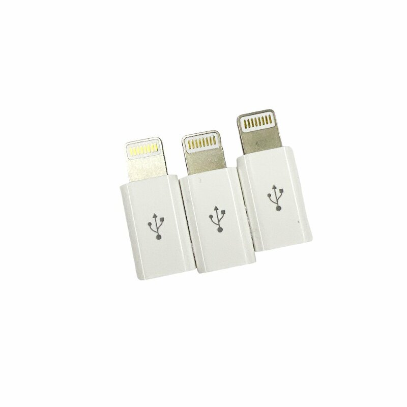 未使用 ３個セット iPhone マイクロUSB ライトニング 変換アダプタ Micro USB KJ172