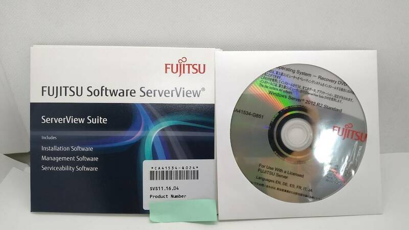 ●Operating System -Recovery DVD Windows Server 2012 R2 Standard 64bit/Software ServerView CA41534-G851/SVS11.16.04