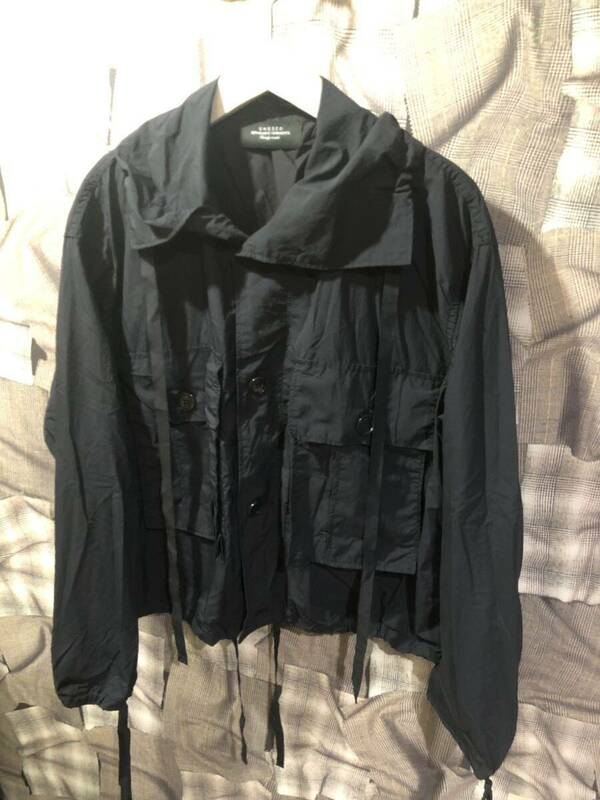 22SS ★ 定価48000円 UNUSED アンユーズド Nylon Pocket Jacket ナイロンジャケット US2167 サイズ1 ブラック　FK