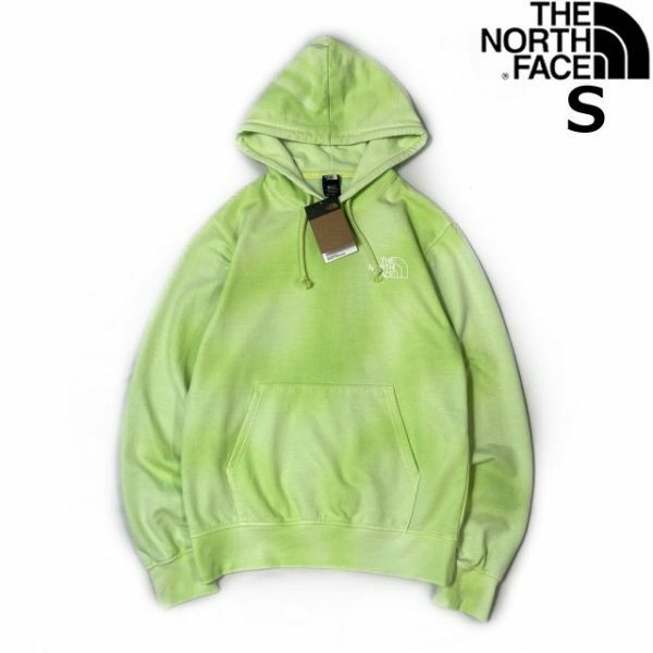 売切り【正規新品】THE NORTH FACE◆DYE RECYCLED PULLOVER HOODIE パーカー US限定 後染め 裏起毛(S)緑 タイダイ柄 181130-10