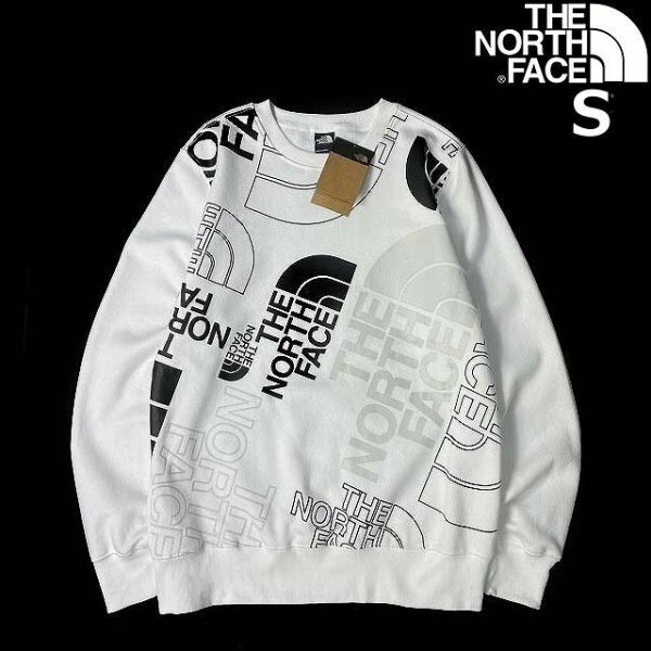 売切り【正規新品】THE NORTH FACE◆GRAPHIC INJECTION CREW プルオーバー トレーナー US限定 レア グラフィック(S)白 181130-28