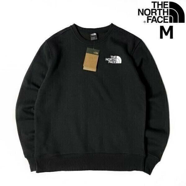 売切り【正規新品】THE NORTH FACE◆LOGO PULLOVER CREW トレーナー スウェット US限定 裏起毛 男女兼用 アウトドア(M)黒① 181130-22