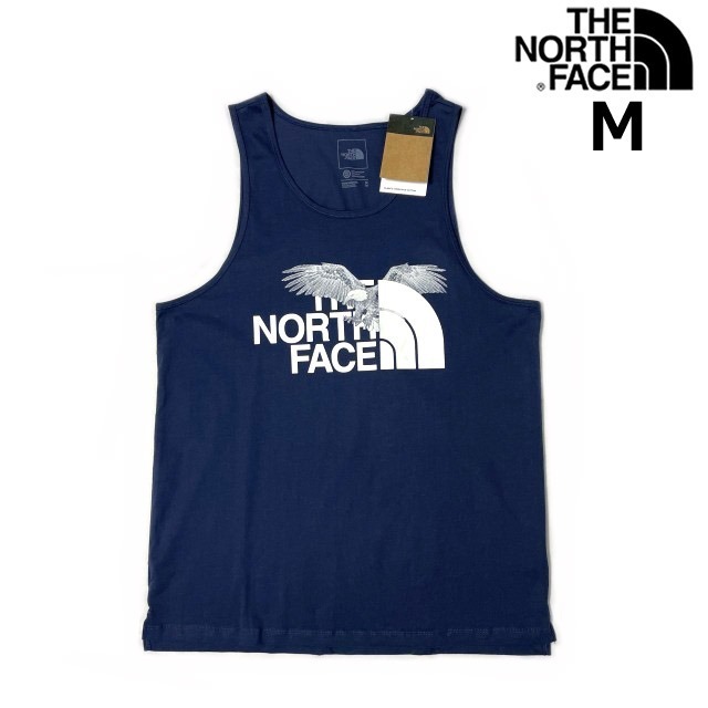 売切り【正規新品】THE NORTH FACE AMERICANA TANK タンクトップ Tシャツ US限定 グラフィック イーグル スポーツ コットン(M)紺 180903-15