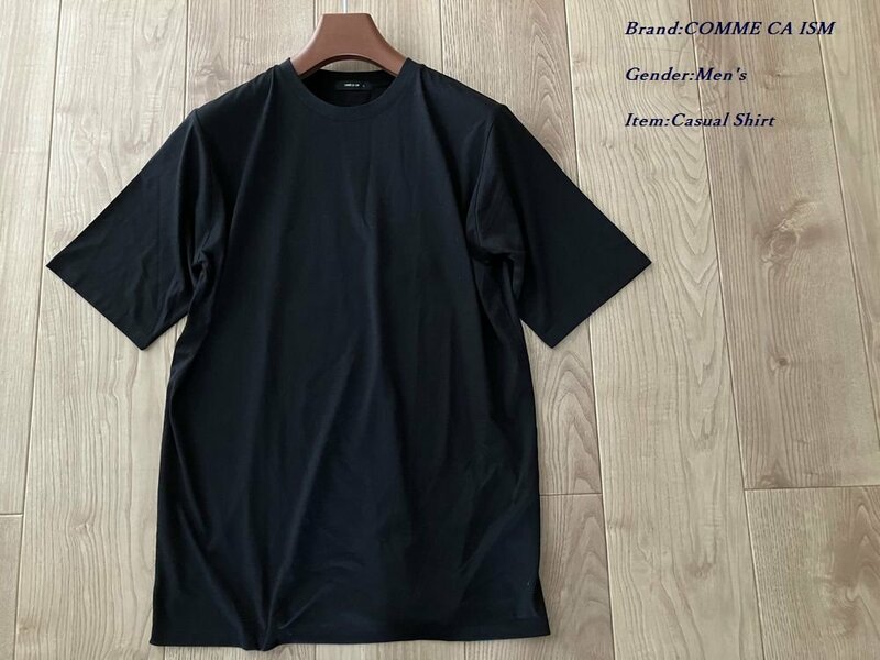 新品サンプル COMME CA ISM コムサイズム 無地 半袖 ショートスリーブTシャツ 05ブラック Lサイズ 9999