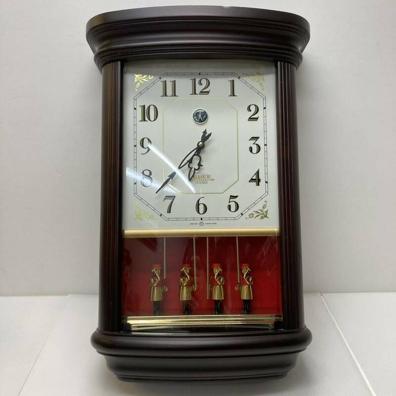 CITIZEN シチズン KARAKURI からくり 時計 掛時計 4MH692 クォーツ レトロ インテリア 動作品