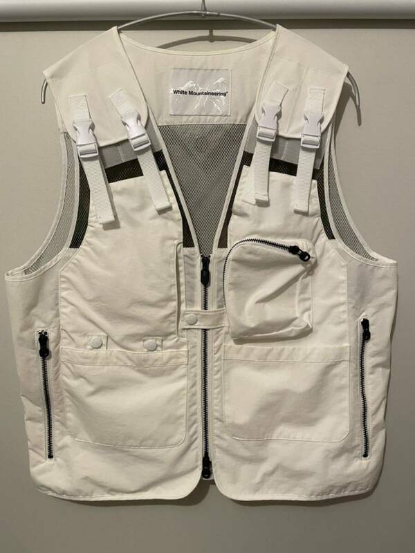 幾何学迷彩 メッシュ ミリタリーベスト ホワイトマウンテニアリング White Mountaineering 相澤陽介 Mesh Military Vest 検索）ジュンヤ