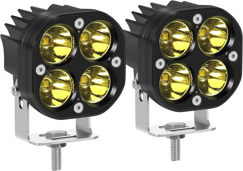 LED作業灯 40W CREE 4LED 高輝度フォグライト ワークライト バイクフォグランプ ヘッドライト12V 24V兼用 IP67防水 前照灯 ２点セット