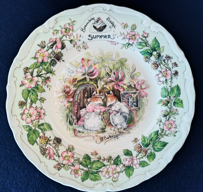 ロイヤルドルトン ブランブリーヘッジ サマー　Royal Doulton 絵皿 プレート　16㎝　1994年　(新品未使用品）