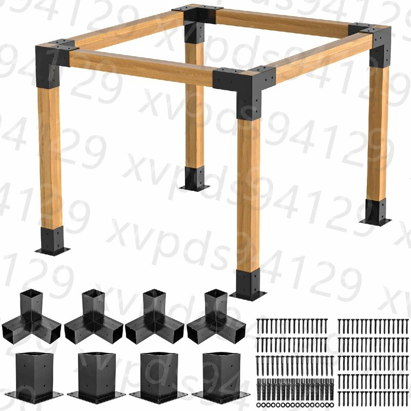 4x4 パーゴラブラケットキット ポストベース付き