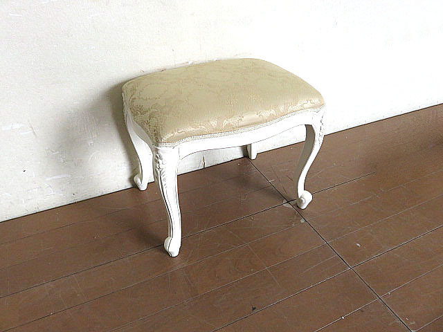イタリアクラシック様式猫脚スツール　　 オットマン/椅子/チェア/腰掛　彫刻
