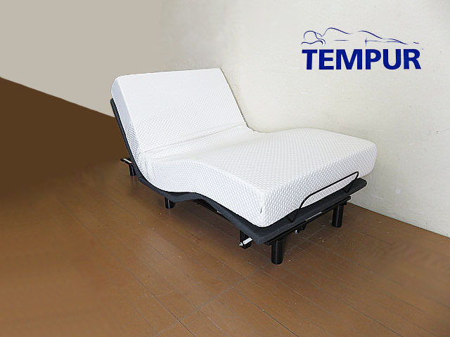 モデルルーム展示品　TEMPUR/テンピュール　「Zero-G/ゼロジー」　電動リクライニングベッド　シングルベッド/ワイヤレスリモコン